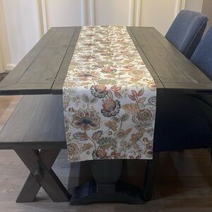 Cynthia Rowley Boho Floral Paisley Table Runner Reversible  89" X 15" EUC